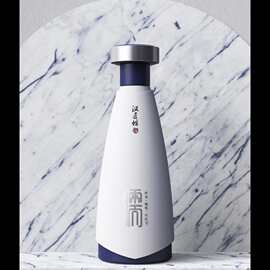 儒天下喷涂烤花玻璃酒瓶高颜值双色白料机制简约白酒瓶玻璃瓶瓶子