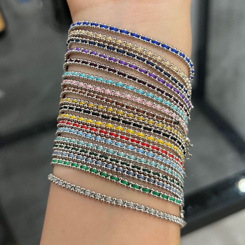 25 New French Red Rope Bracelet for Benmingnian Women's Niche High-end Style Woven Bohemian Couple's Bracelet Trade