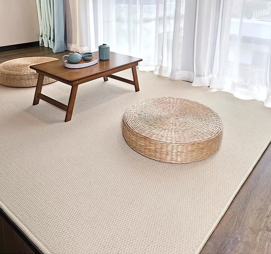 Imitation Sisal Bedroom Bedside Carpet Cushion Master Bedroom Bedside Blanket Long Strip Stain-Resistant Anti-Slip Easy to Care for Bedside Mat
