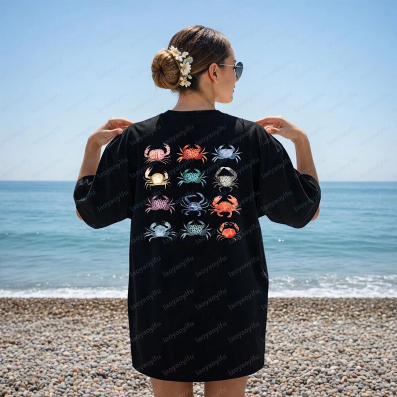 Different Crab Vintage Style T-Shirts, Retro Marine Life Shirts, Crab Enthusiasts, Fisherman Aesthetics, Summer Different Crab Vintage Style T-Shirts, Retro Marine Life Shirts, Crab Enthusiasts, Fisherman Aesthetics, Summer
