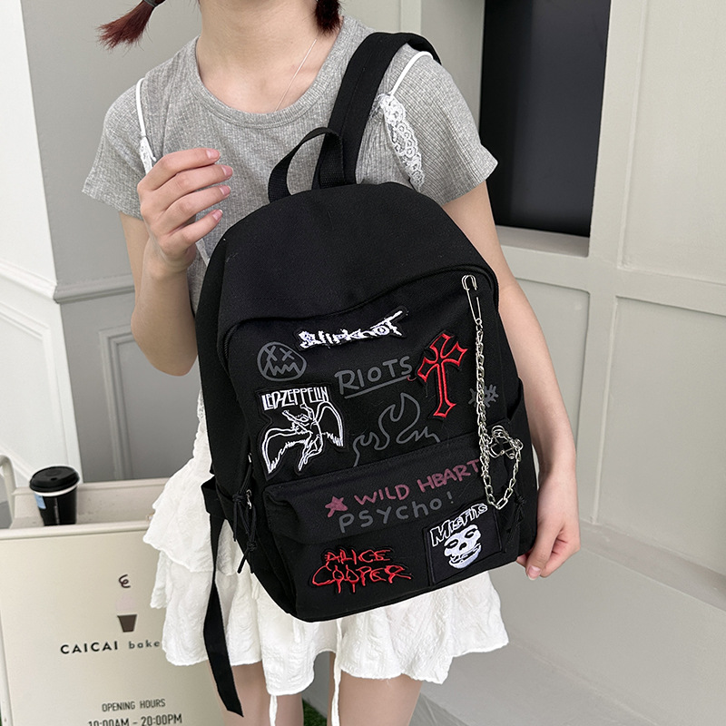 School Bag 2026 New Model High-Value Rock Style Niche Backpack for College Students, Unisex Large Capacity Backpack