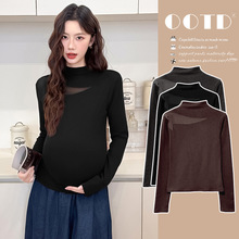 秋冬新款设计感加绒加厚宽松孕妇打底衫冬季保暖内搭