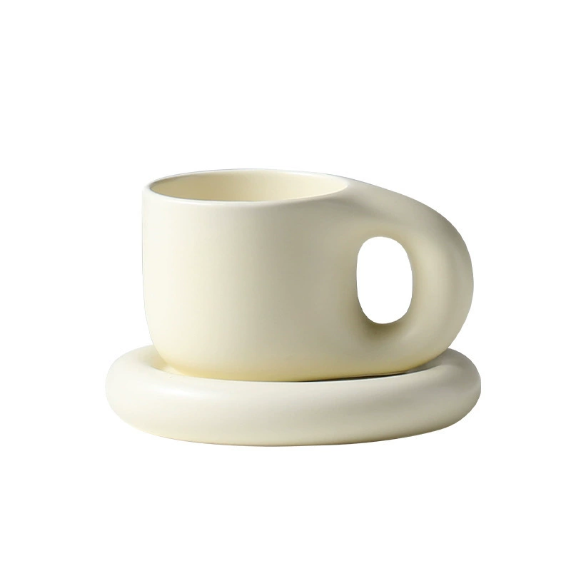 Ceramic coffee handle with glass, for beloved, internet celebrity