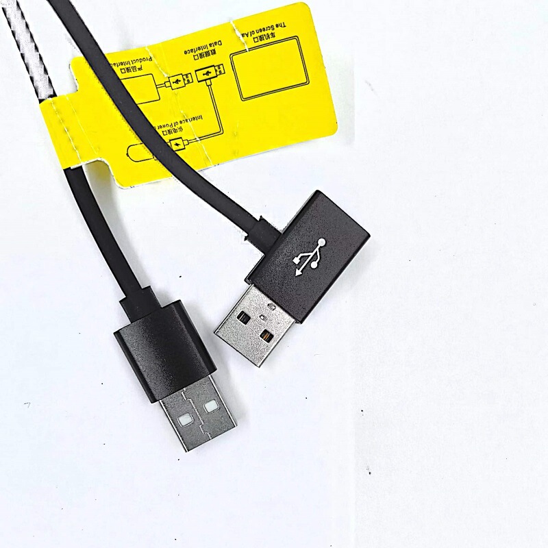 Factory Direct Sales USB Wireless Carplay Auxiliary Power Supply Cable Y-Type Car Carplay Power Supply Cable 0.8m