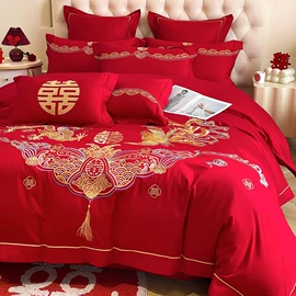 四件套;床罩床笠;婚庆床品套件
