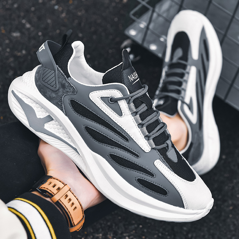Zapatos de Exportación para Hombre, Nuevas Zapatillas Deportivas Transpirables de Primavera, Zapatos de Malla Ligeros de Moda para Papá, Zapatos Casuales Simples.