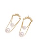 Earrings from pearl, trend silver needle, 2022, Japanese and Korean, simple and elegant design, silver 925 sample