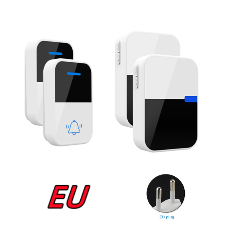 [Battery] remota pared penetrable inalámbrica timbre electrónico de cuatro niveles de alto volumen de llamada recordador CR2032