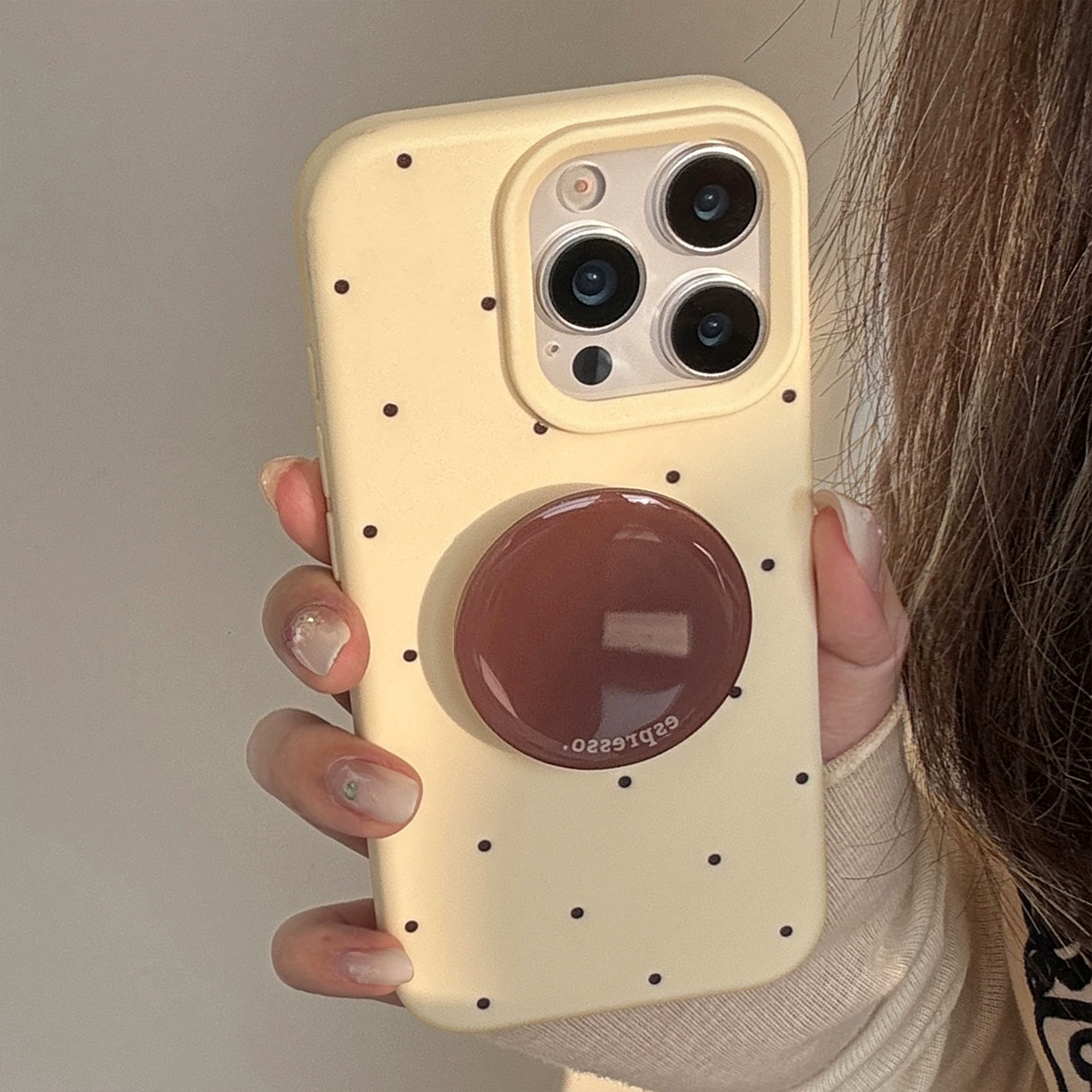 Чехол для телефона Apple iPhone 17, трубчатый дизайн, кремовый — совместим с iPhone 12–17/Pro/Pro Max/Plus