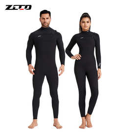 3/2mm 男女横开拉链长袖长裤成人防寒衣潜水衣浮潜服潜水服冲浪服