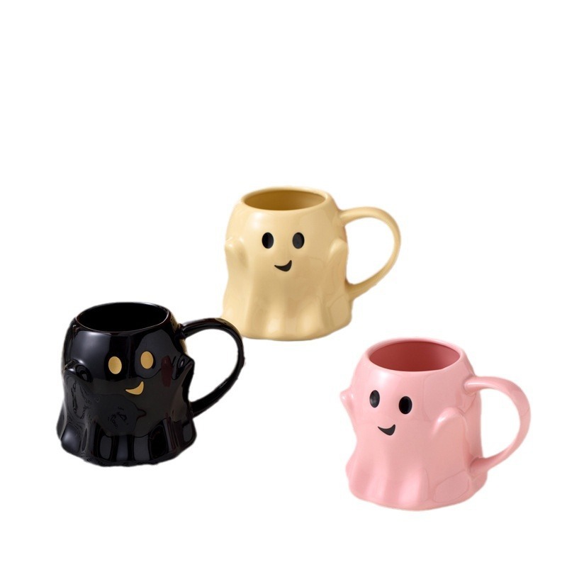 ハロウィーンプレゼントのアイデアは妖精陶磁器カップかわいい幽霊漫画マークカップ朝食カップを責める|undefined