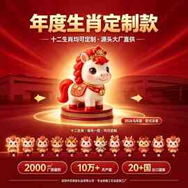 十二生肖纪念品摆件定制吉祥物礼品logo定制 白沙屯纪念品钱母