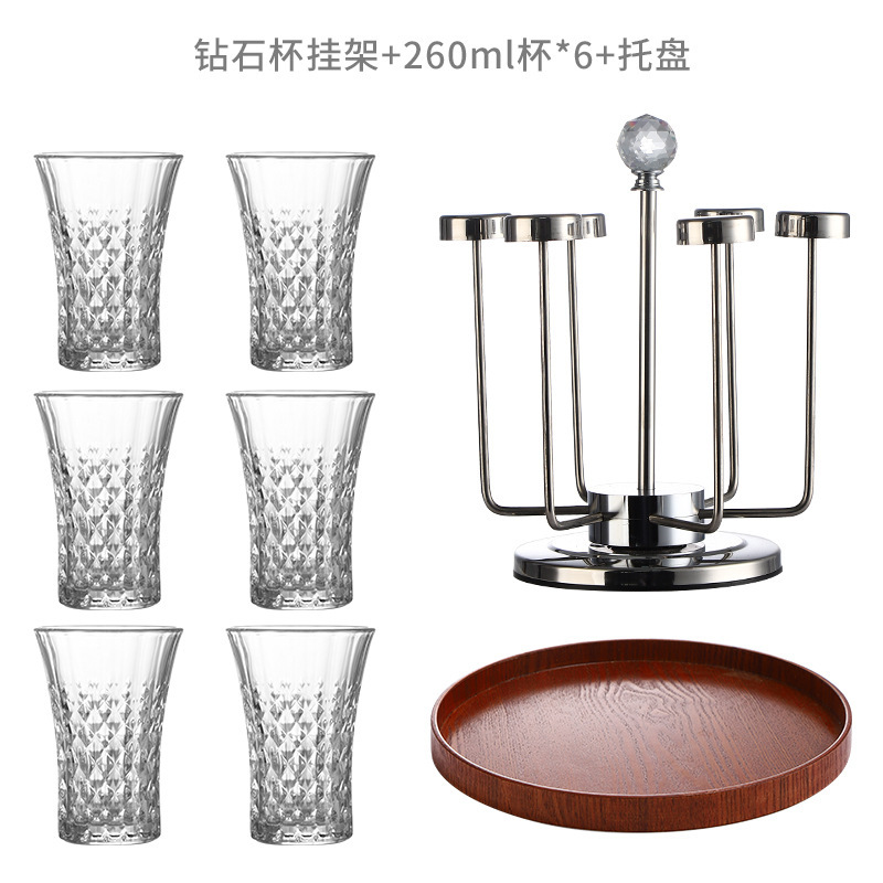 Modelo D vaso de agua (6 en stock) + estante de Copa giratorio + bandeja