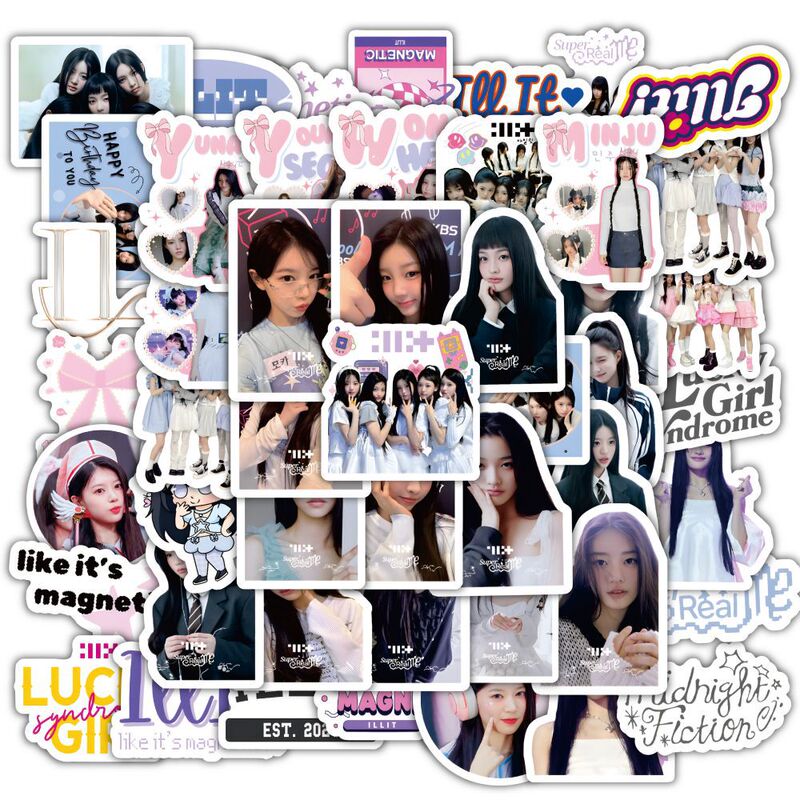 60 Kpop Korean Girl Group Illit Stickers Lee Yu-Kyu, Lu Yangmei Creative Celebrity Merchandise Stickers 60 Kpop Korean Girl Group Illit Stickers Lee Yu-Kyu, Lu Yangmei Creative Celebrity Merchandise Stickers