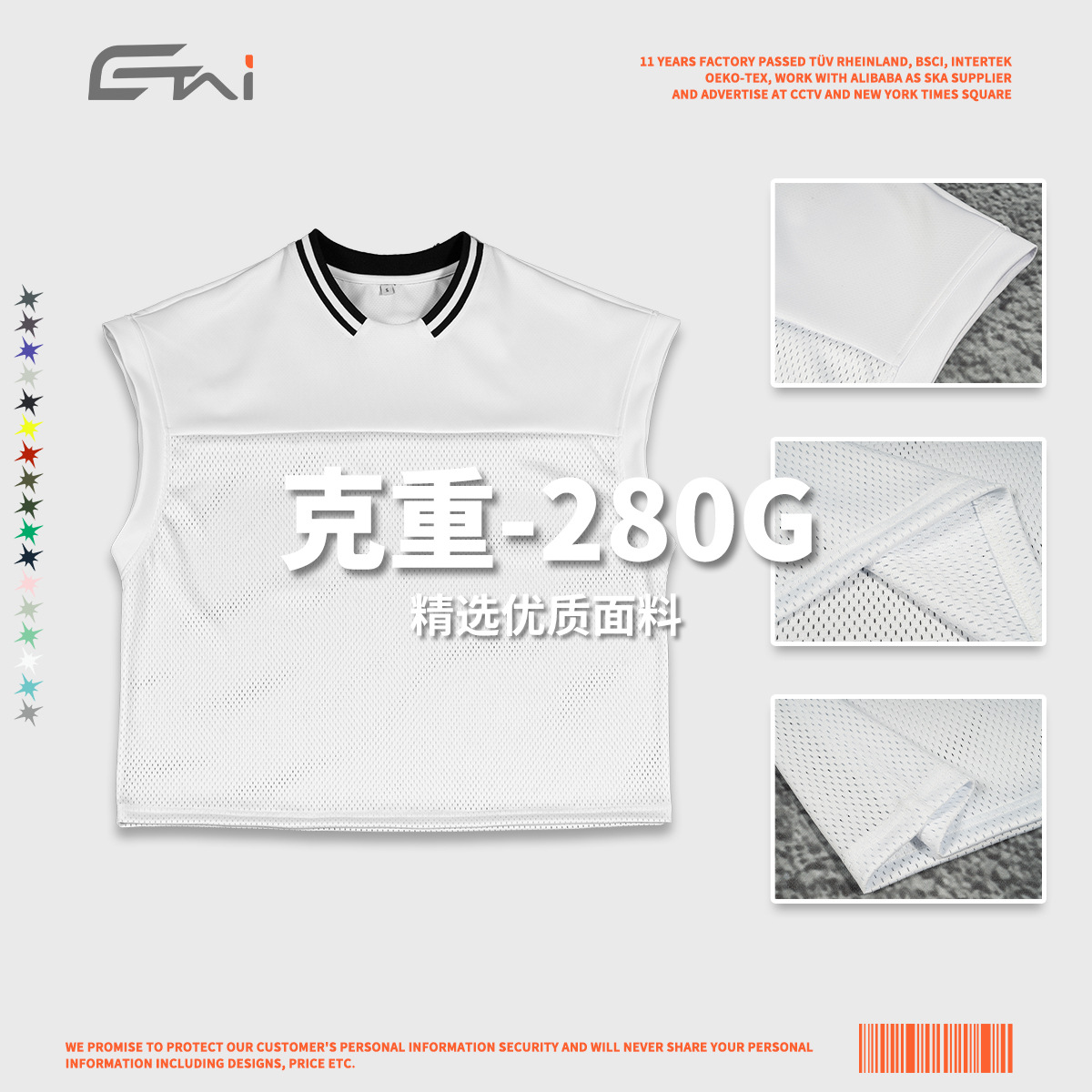 Camiseta sin Mangas Deportiva de Malla para Hombre de Poliéster Resistente al Desgaste para Deportes