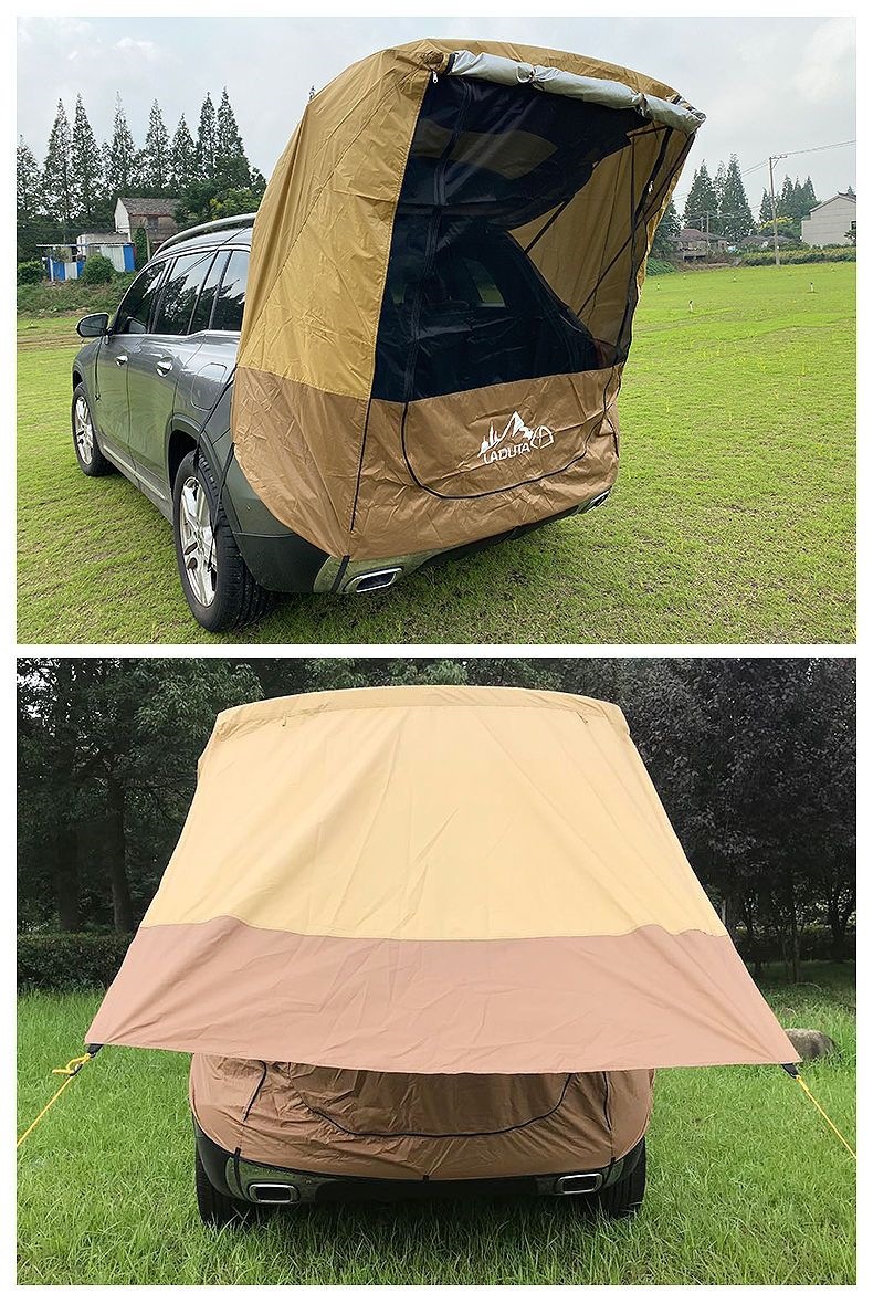 SUV roof tent, car rear tent, self-driving travel, barbecue, camping, car-mounted sunshade, waterproof, mosquito-proof, trunk travel, simple