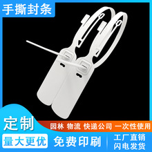 手撕型塑料封条一次性简易防拆扣物流快递车封条防盗扣吊牌扎带