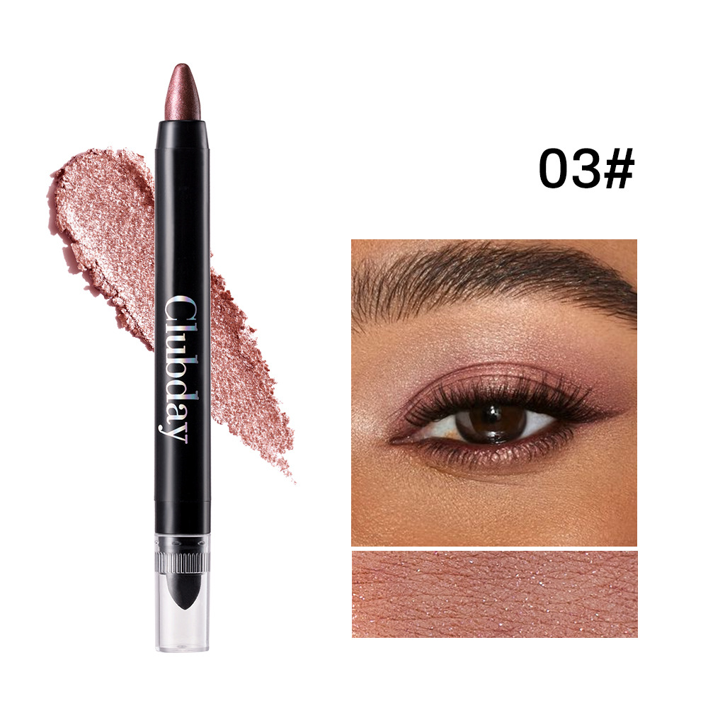 Clubday Cross-border Double-headed Pearlescent Eyeshadow Stick, long-lasting waterproof, lazy eye makeup brightening, high-gloss, under-eye Eyeshadow pen undefined