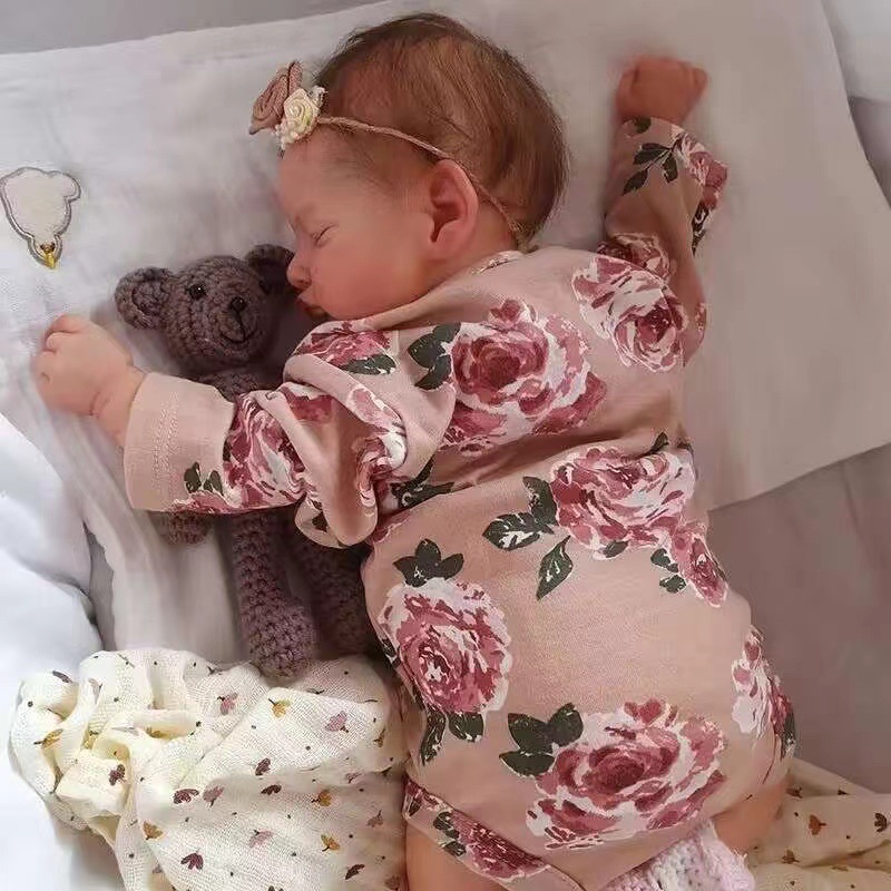 49cm simulación bebé renacido muñeca Rosalie transfronteriza e-commerce suministro entrega de una sola pieza