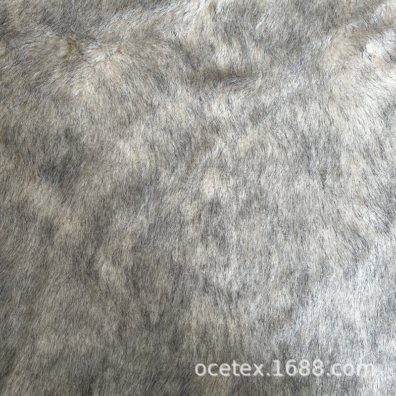 毛尖印托卡毛面料毛绒玩具布料秋冬季服装领子面料围巾布厂家供应