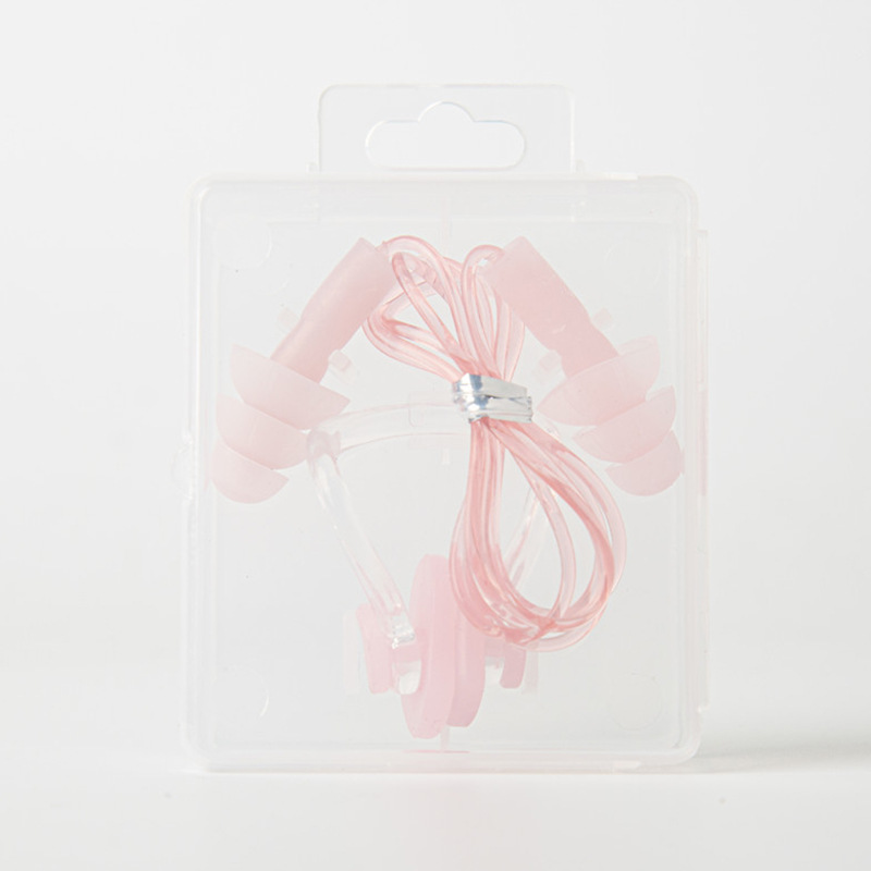 2025 直販水泳コード付き耳栓ノーズクリップ窒息防止独立箱入り水泳ノーズクリップ箱入り防水耳栓