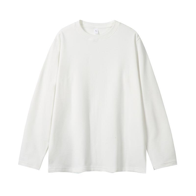 화이트 [라운드넥 저먼 벨벳 긴팔 티셔츠]