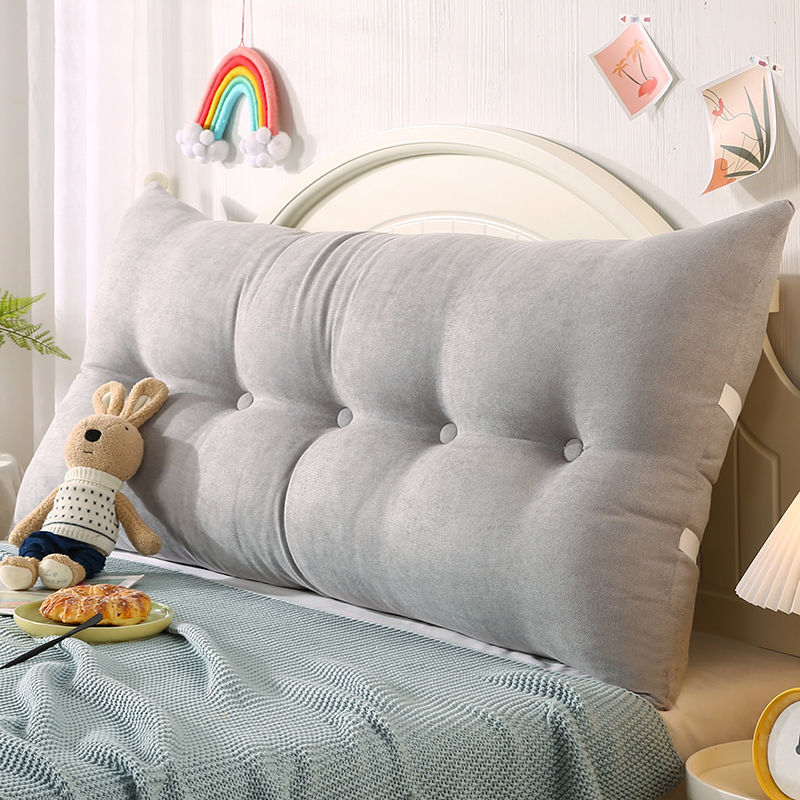 Anti-collision Bedside Cushion Soft Bag Korean Style Large Backrest Bed Self-adhesive Removable and Washable Anti-collision Pillow Children's Pillow