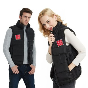Cotton waistcoat thickened custom-made work clothes winter cotton vest custom-printed logo volunteer vest advertising class clothes