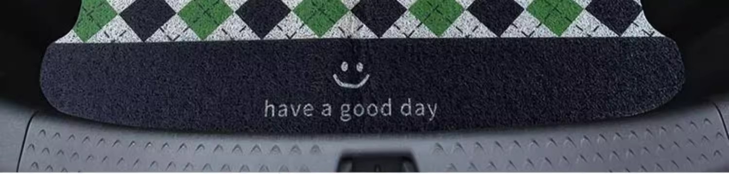 Cross-Border Checkerboard Car Floor Mats, Cute Wire Loops, Universal Carpets, Anti-Dirty Mats, Cartoon Car Mats, Main Driver Mats