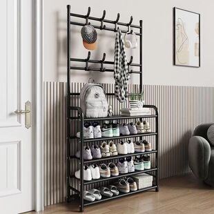 Coat Rack Bedroom Dormitory Hanger Household Simple Multifunctional Assembly Hanging Bag Storage Rack Simple Floor Shoe Rack