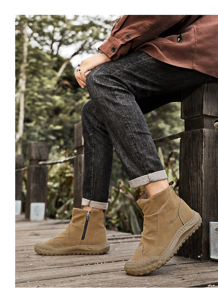 Chaussures de travail spéciales pour hommes, grandes tailles, bottines montantes Martin, nouveauté automne, respirantes, antidérapantes, chaussures de sécurité décontractées pour hommes_voghion.com