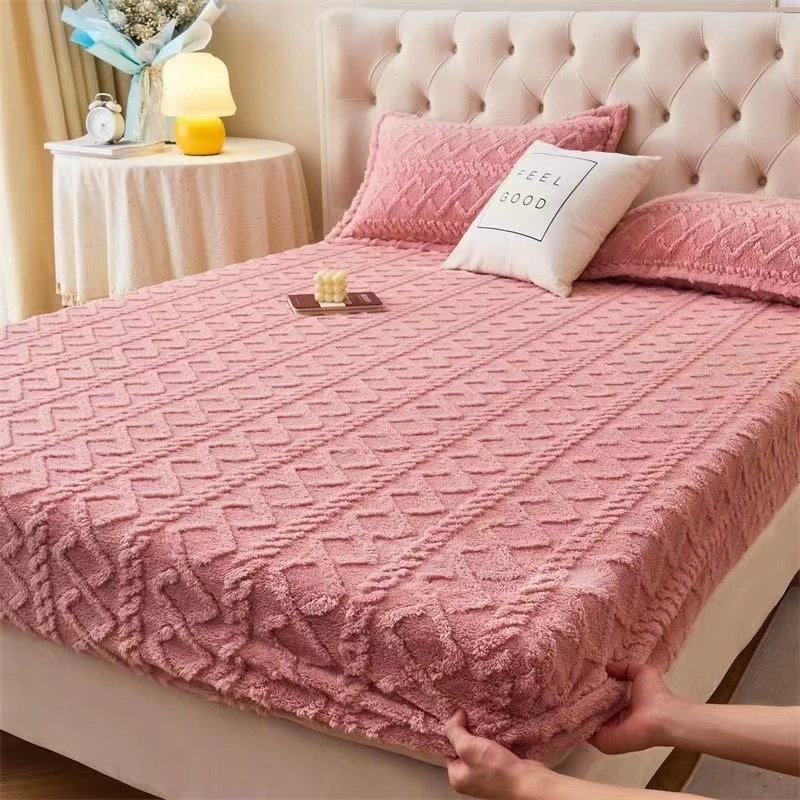Quilted Velvet Bedspread 3-Piece Set, Non-Slip Mattress Protector, Multiple Sizes & Patterns