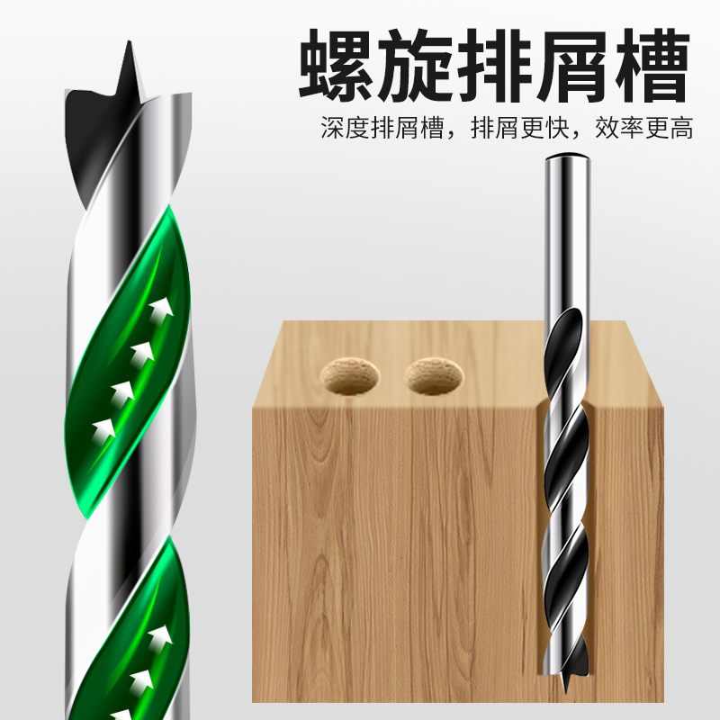 Perforación de tres puntas de perforación de perforación de torsión de carpintería perforación eléctrica rotativa perforación de rodas perforación perforadora conjunto multifuncional