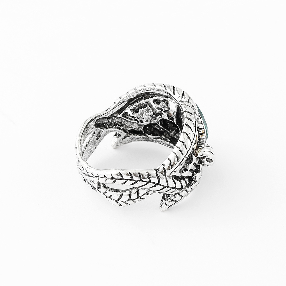 Anello signore degli anelli aragorn con pietre preziose uomo_voghion.com