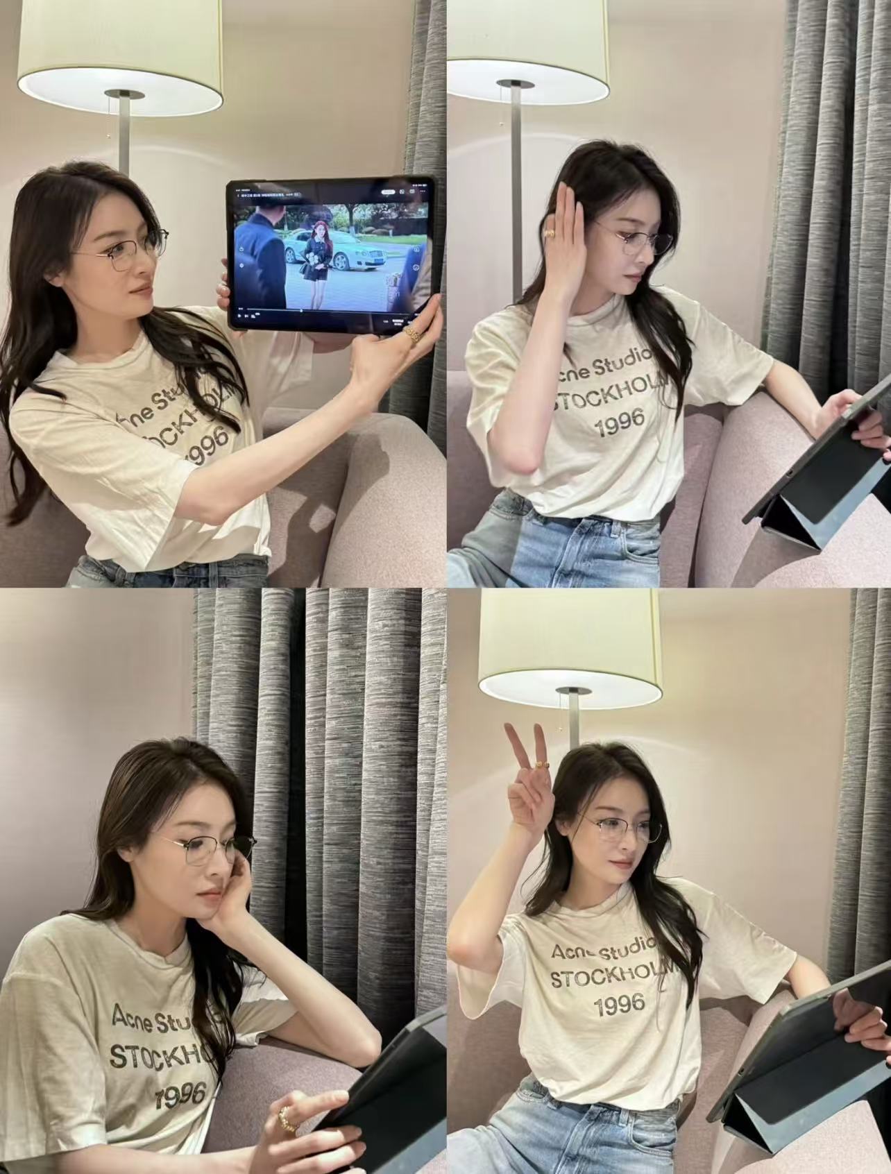In-Stock Real Photos of the 26 Spring/Summer New Vintage Letter Ac1996 Distressed T-Shirt Short-Sleeve Unisex Couple Style Loose Top