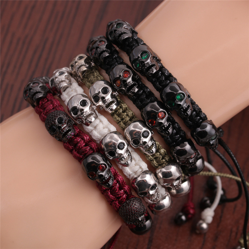 Fashion Skull Adjustable Copper Bracelet display picture 23