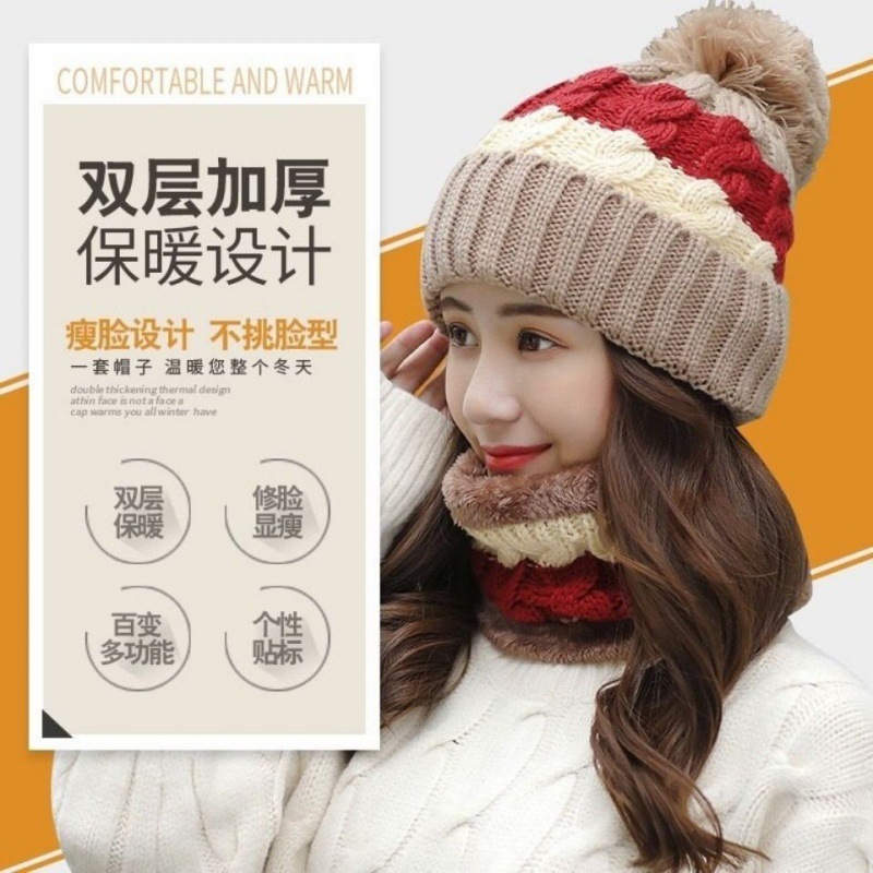 Ride a bike HOOD singleton suit Hat winter Korean Edition Wool cap Plush knitting Warm hat Cotton cap