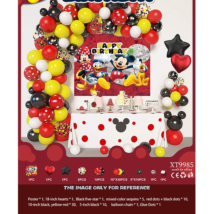 Fiesta de cumpleaños redonda escena diseño decorativo globo traje de juguete para niños globo de aluminio letras y números