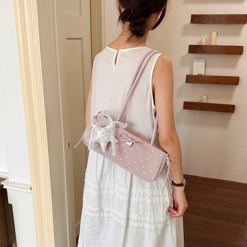 Bolso debajo de la axila para mujeres 2026 nuevo nicho de verano Zhongzhong punto de hombro bolso de mano cotidiano sensación de bolso image 4
