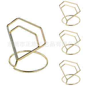 Cruz-espejo especial titular de la nota de metal creativo titular de la tarjeta de visita vertical 8-palabra anillo titular del asiento titular de la tarjeta de hierro en stock