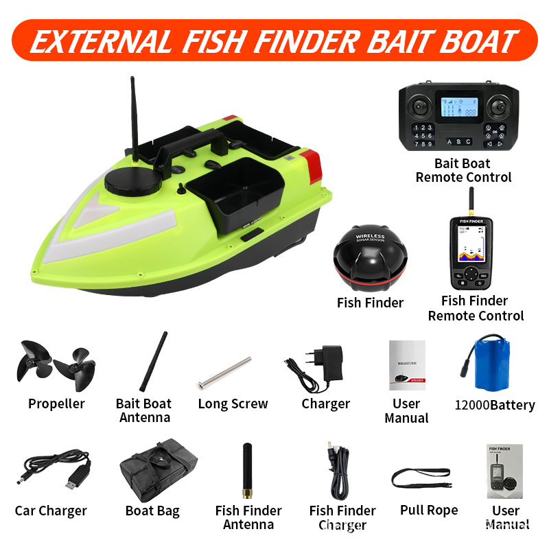 Glow-in-the-dark GPS with 12000 battery*1+fish finder+boat bag+USB cable