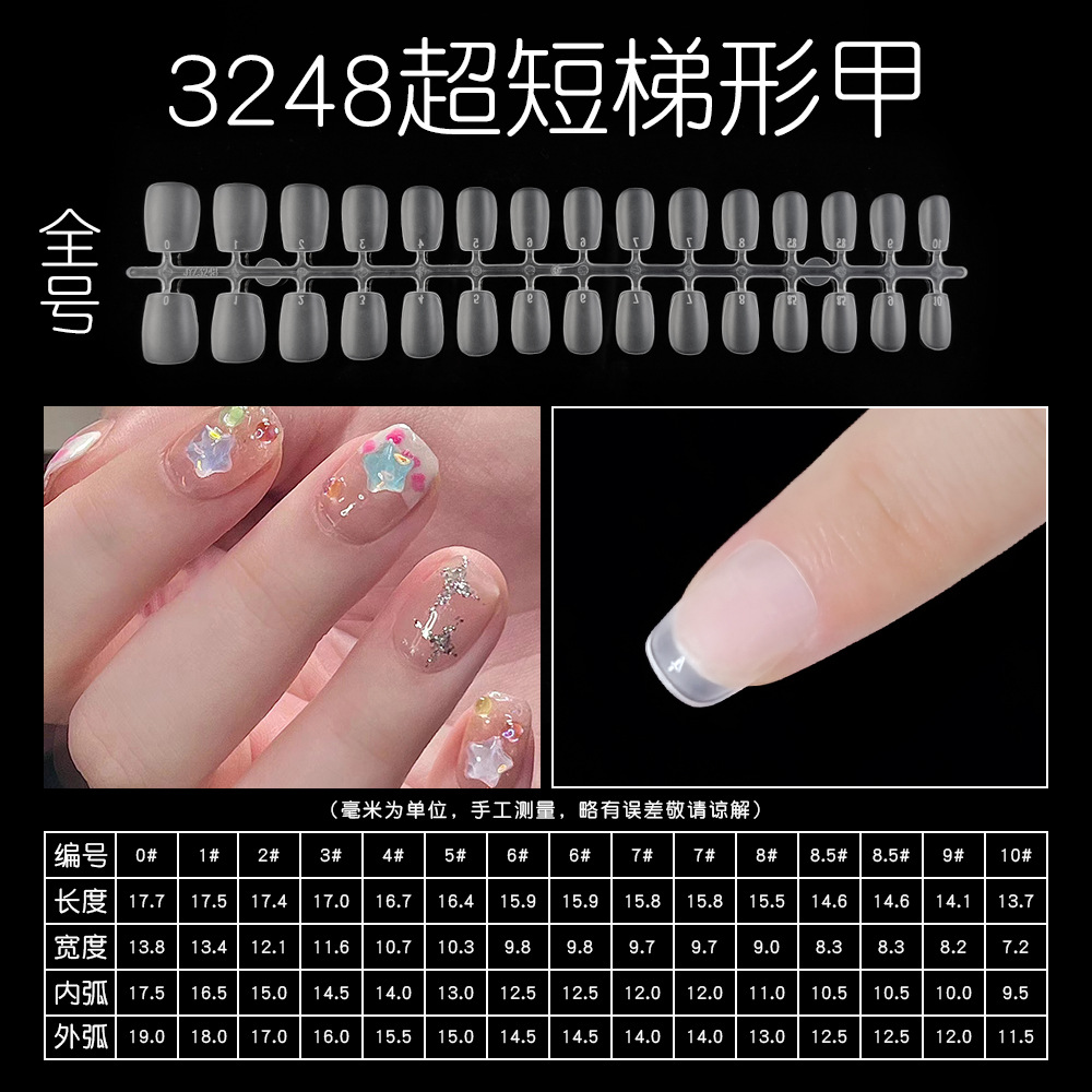 30 piezas de puntas de uñas transparentes, envasadas en tiras, no requieren limado, uñas semiadhesivas, uñas especiales para uñas artificiales hechas a mano.