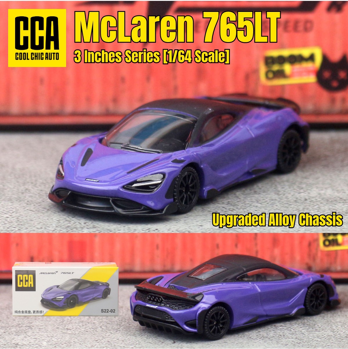 CCA Chaiper 1 / 64 modelo de automóvil de aleación completa versión dura de automóvil deportivo sedán caja de fósforos deslizante coche de juguetes para niños