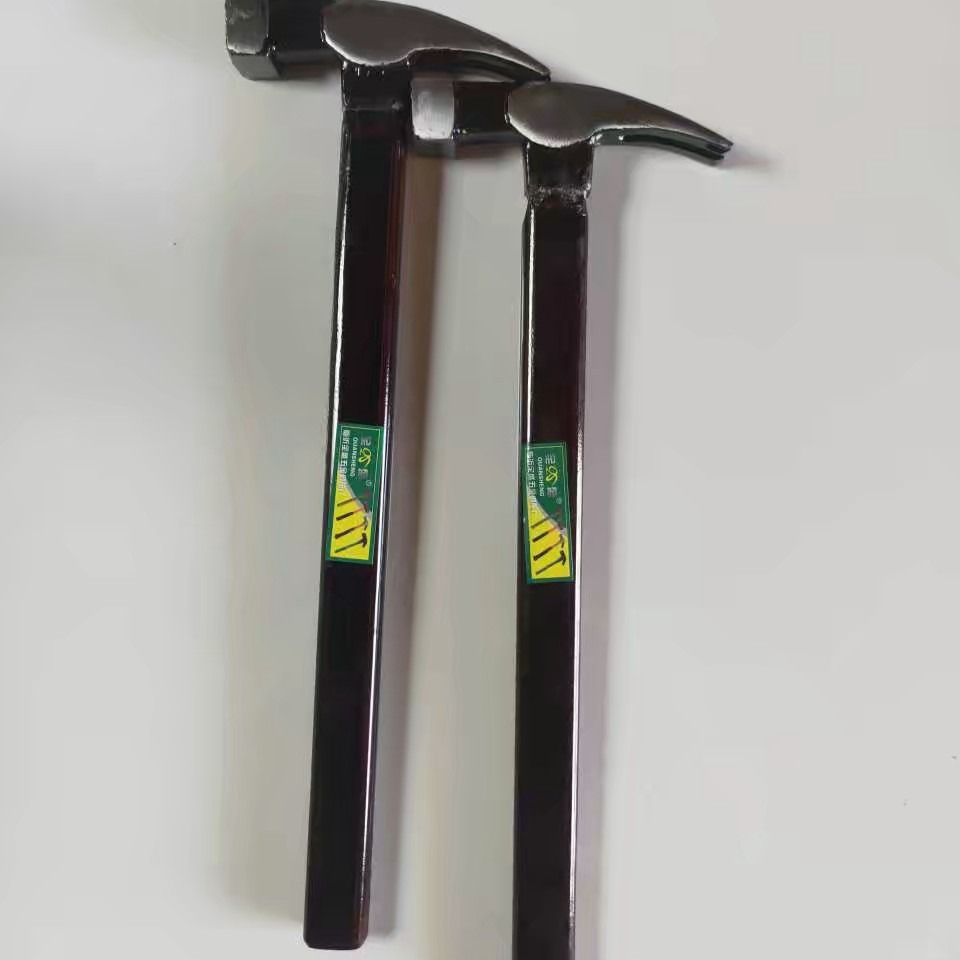 批发烤漆压缩木羊角锤 家用方头木柄防滑羊角锤子吸钉带磁羊角锤