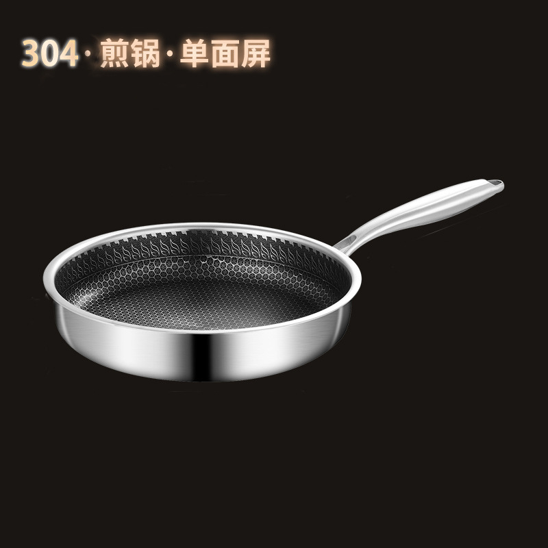 [뚜껑 없음] 26cm 모서리가 잘린 벌집무늬 논스틱 프라이팬