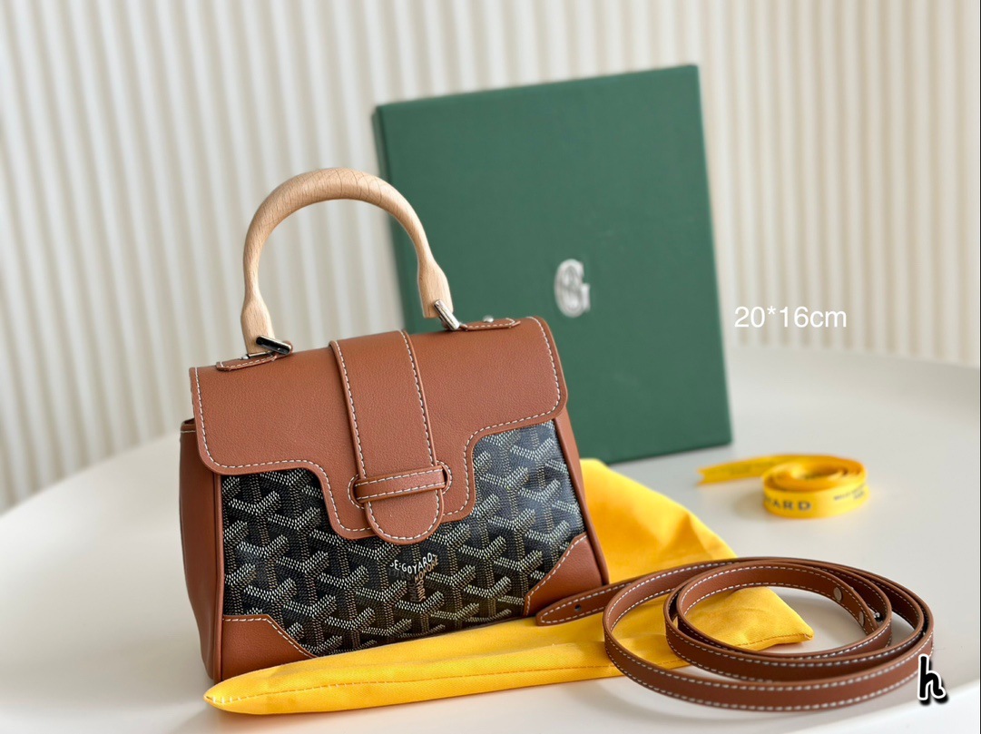 Dientes de perro Sai Kung Bolso 24 Goya GOYARD Bolso de cuero portátil de gran capacidad Trend Classic Fashion Messenger