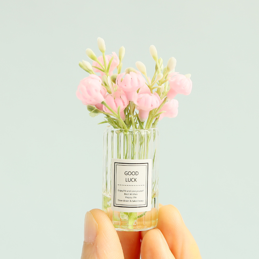 [Actualización] 6 puntos 8 OB11 bJD BLYTHE casa de muñecas mini miniatura modelo accesorios jarrón jazmín