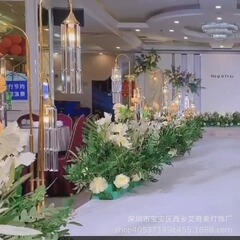結婚祝いの道具結婚祝いの発光路引灯メッキ鉄芸道具装飾灯飾り置物三頭結婚祝いの道引