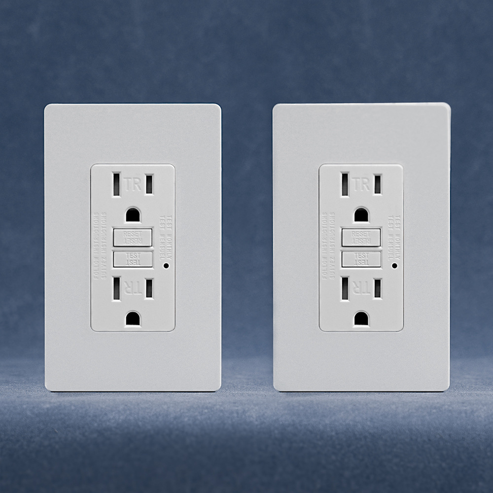 USGFCI US panel sin tornillo UL puerta de protección de toma 15A / 20A 125V toma de pared TR y WR