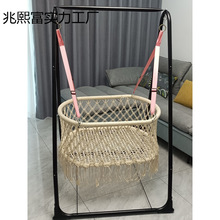 婴幼宝宝摇篮婴幼儿摇床宝贝吊床哄娃摇篮手工棉线编织0-2岁